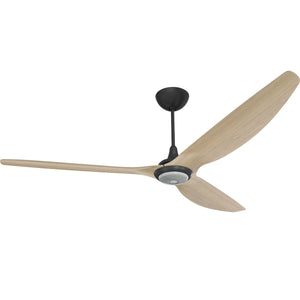 Big Ass Fans Haiku 84" Ceiling Fan with Natural Bamboo Blades and Black Finish, Downrod 12" with LED, Uplight