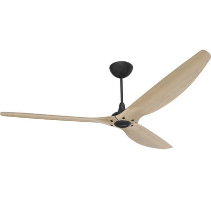 Big Ass Fans Haiku 84" Ceiling Fan with Natural Bamboo Blades and Black Finish, Downrod 12" with Uplight