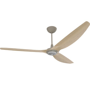 Big Ass Fans Haiku 84" Ceiling Fan with Natural Bamboo Blades and Satin Nickel Finish, Downrod 12" with LED