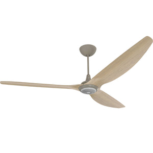 Big Ass Fans Haiku 84" Ceiling Fan with Natural Bamboo Blades and Satin Nickel Finish, Downrod 12" with LED, Uplight