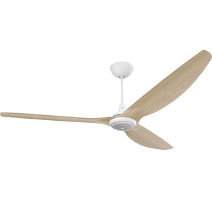 Big Ass Fans Haiku 84" Ceiling Fan with Natural Bamboo Blades and White Finish, Downrod 12" with LED, Uplight