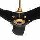 Big Ass Fans Haiku 60" Ceiling Fan With Black Blades And Gold Finish, Downrod 20", Indoors