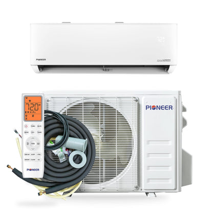 Pioneer® Quantum Hyperformance™ 18,000 BTU 230V High-Wall Energy-Star Mini Split System with 10' Flexible Steel Lineset