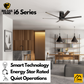 Big Ass Fans i6 84" Ceiling Fan in Black, Downrod 12", Covered Outdoors