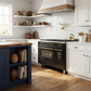 ILVE Nostalgie II 48" Induction Range with Element Stove and Electric Oven in Black with Brass Trim, UPI486NMPBKG