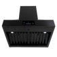 Induction Hardware 30-Inch Convertible Wall Mount Range Hood, 400 CFM, Black Stainless Steel, RH-400-30-BS
