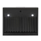 Induction Hardware 30-Inch Convertible Wall Mount Range Hood, 1000 CFM, Black Stainless Steel, S-RH30-PW-BS