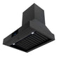 Induction Hardware 36-Inch Convertible Wall Mount Range Hood, 1000 CFM, Black Stainless Steel, S-RH36-PW-BS