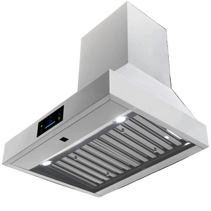 Induction Hardware 36-Inch Convertible Wall Mount Range Hood, 400 CFM, Stainless Steel, RH-400-36-SS