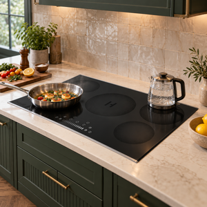 Induction Hardware 36" LED Induction Drop-In Cooktop, 5-Zone, ID-PRO-36