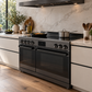 Induction Hardware Luxury Series 48-Inch 7.7 Cu. Ft. Double Oven Induction Range, Self-Cleaning, Black Stainless Steel, S-IR48-BS