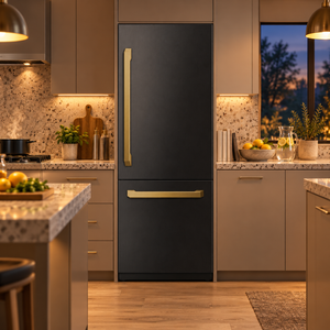 Induction Hardware 30-Inch Built-In Refrigerator and Freezer with Ice Maker and Water Dispenser, Black Stainless Steel, RF-30-BS-ORION