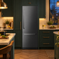Induction Hardware 30-Inch Built-In Refrigerator and Freezer with Ice Maker and Water Dispenser, Black Stainless Steel, RF-30-BS