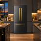 Induction Hardware 36-Inch French Door Built-In Refrigerator with Freezer, Ice Maker and Water Dispenser, Black Stainless Steel, RF-FD-36-BS-ORION