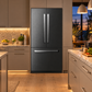 Induction Hardware 36-Inch French Door Built-In Refrigerator with Freezer, Ice Maker and Water Dispenser, Black Stainless Steel, RF-FD-36-BS