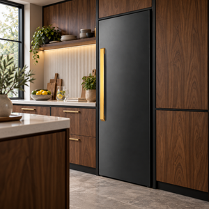 Induction Hardware 30-Inch Refrigerator Built-In Column with Water Dispenser, Black Stainless Steel, RFC-30-BS-ORION