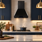 Induction Hardware 30-Inch Convertible Wall Mount Range Hood, 1000 CFM, Black Stainless Steel, S-RH30-PW-BS