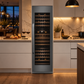 Induction Hardware 24-Inch Three Zone Built-In Wine Refrigerator Column, Black Stainless Steel, RFC-W-24-BS