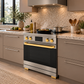 Induction Hardware Luxury Series Vega Edition 30-Inch 5.1 Cu. Ft. Induction Range, Self-Cleaning, Stainless Steel with Gold Accents, S-IR30-SS-VEGA