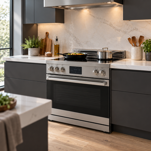 Induction Hardware Luxury Series 36-Inch 5.4 Cu. Ft. Induction Range, Self-Cleaning, Stainless Steel, S-IR36-SS