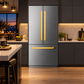 Induction Hardware 36-Inch French Door Built-In Refrigerator with Freezer, Ice Maker and Water Dispenser, Stainless Steel, RF-FD-36-SS-VEGA