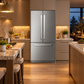 Induction Hardware 36-Inch French Door Built-In Refrigerator with Freezer, Ice Maker and Water Dispenser, Stainless Steel, RF-FD-36-SS