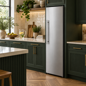 Induction Hardware 24-Inch Freezer Built-In Column with Ice Maker, Stainless Steel, FRC-24-SS