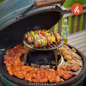 Arteflame 18" Grill Grate Replacement Insert With Center Grate And Flexible Cooking Rack - For 18" Kamado Classic Joe, AFCLJOE18SET
