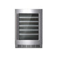 THOR Kitchen 24" 4.9 cu. ft. 46 Bottle Single Zone Wine Cooler with LED Lights, TWC24US