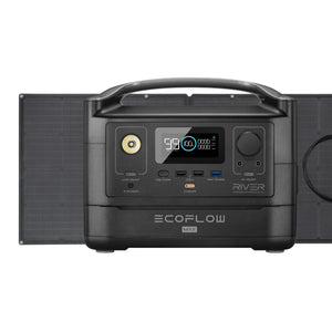 EcoFlow Package - RIVER 2 Max Portable Power Station (512WH) and 1 x Portable Solar Panel (160W)
