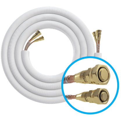MRCOOL 25ft 1/4 x 1/2 Pre-Charged Lineset for DIY 9K, 12K & 18K Indoor, DIY25-1412