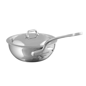 Mauviel 1830 M'COOK 5-Ply Chef Pan With lid, Cast Stainless Steel Handle