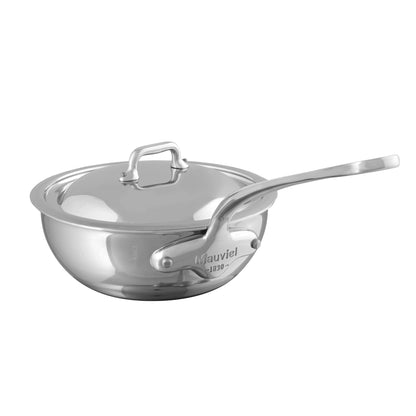 Mauviel 1830 M'COOK 5-Ply Chef Pan With lid, Cast Stainless Steel Handle
