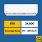 MRCOOL DIY 4th Generation 24K BTU Wall Mount Air Handler 230 Volt with Enhanced WiFi, DIY-24-HP-WMAH-230C25