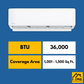 MRCOOL DIY 4th Generation 36K BTU Wall Mount Air Handler 230 Volt with Enhanced WiFi, DIY-36-HP-WMAH-230C25