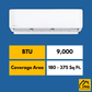 MRCOOL DIY 4th Generation 9K BTU Wall Mount Air Handler with Enhanced WiFi (208V-230V/60HZ/3-15A), DIY-09-HP-WMAH-230C25