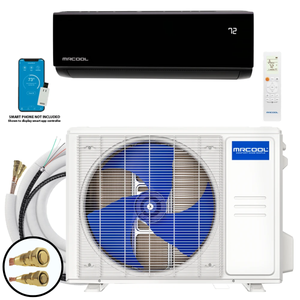 MRCOOL DIY® Select 12,000 BTU Single Zone Mini Split System 115V with Black Air Handler and 11.5 ft. DIY Quick Connect Line Set, DIYS-12-HP-B-115A11-O
