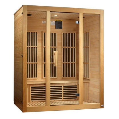Maxxus Bellevue Near Zero EMF Indoor Infrared Sauna in Canadian Hemlock (3-Person Capacity)