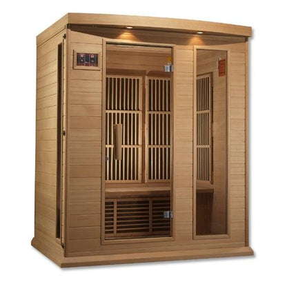 Maxxus Low EMF Indoor Infrared Sauna in Canadian Hemlock (3-Person Capacity)