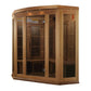 Maxxus Corner Low EMF Indoor Infrared Sauna in Canadian Red Cedar (3-Person Capacity)
