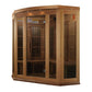Maxxus Corner Near Zero EMF Indoor Infrared Sauna in Canadian Hemlock (3-Person Capacity)