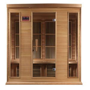 Maxxus Low EMF Indoor Infrared Sauna in Canadian Red Cedar (4-Person Capacity)
