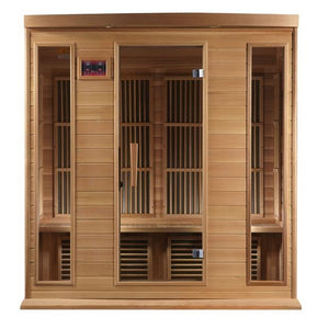 Maxxus Near Zero EMF Indoor Infrared Sauna in Canadian Red Cedar (4-Person Capacity)