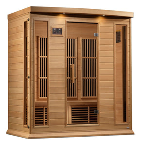 Maxxus Near Zero EMF Indoor Infrared Sauna in Canadian Hemlock (4-Person Capacity)