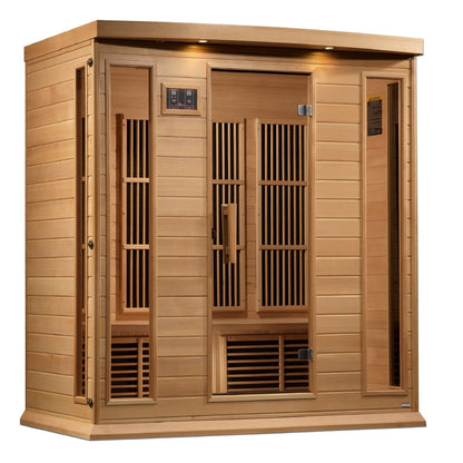 Maxxus Near Zero EMF Indoor Infrared Sauna in Canadian Hemlock (4-Person Capacity)