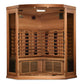 Maxxus Corner Full Spectrum Near Zero EMF Indoor Infrared Sauna in Canadian Red Cedar (3-Person Capacity)