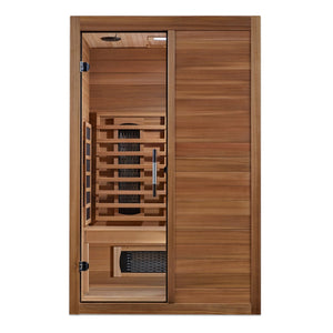 Maxxus S-Line Full Spectrum Near Zero EMF Indoor Infrared Sauna in Canadian Hemlock (2-Person Capacity)
