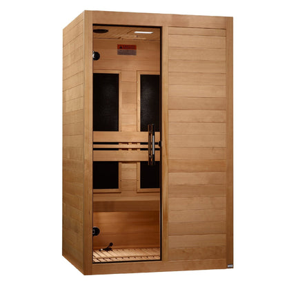 Maxxus S-Line Low EMF Indoor Infrared Sauna in Canadian Hemlock (2-Person Capacity)
