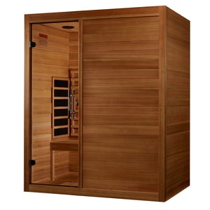 Maxxus S-Line Full Spectrum Near Zero EMF Indoor Infrared Sauna in Canadian Hemlock (3-Person Capacity)