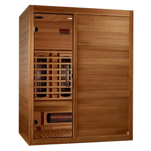 Maxxus S-Line Full Spectrum Near Zero EMF Indoor Infrared Sauna in Canadian Hemlock (3-Person Capacity)